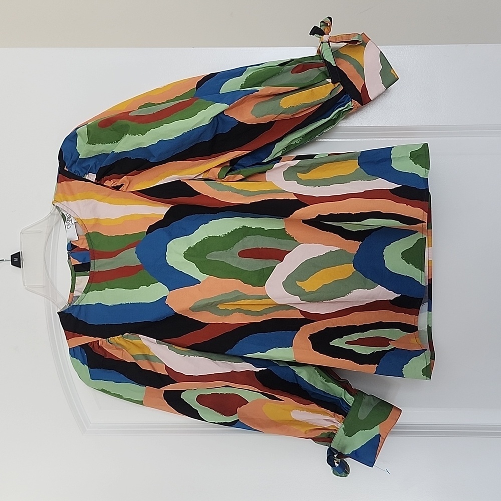 NWOT CROSBY by Mollie Burch Multicolor Patterned Shirt - Picture 2 of 15